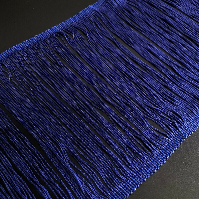 Entremeio de Franja - Azul Royal - 20 cm 